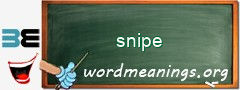 WordMeaning blackboard for snipe